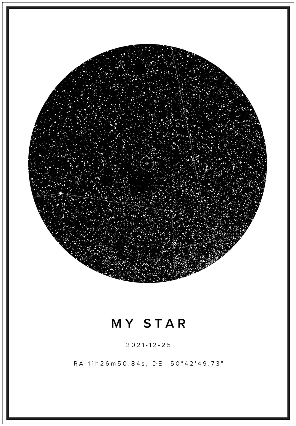 Unique Star poster in black