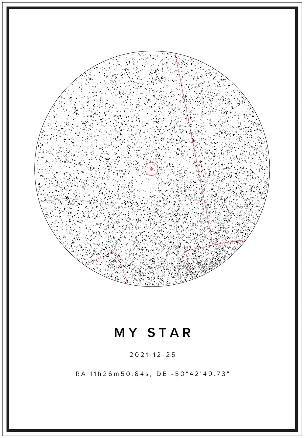 Unique Star poster in white